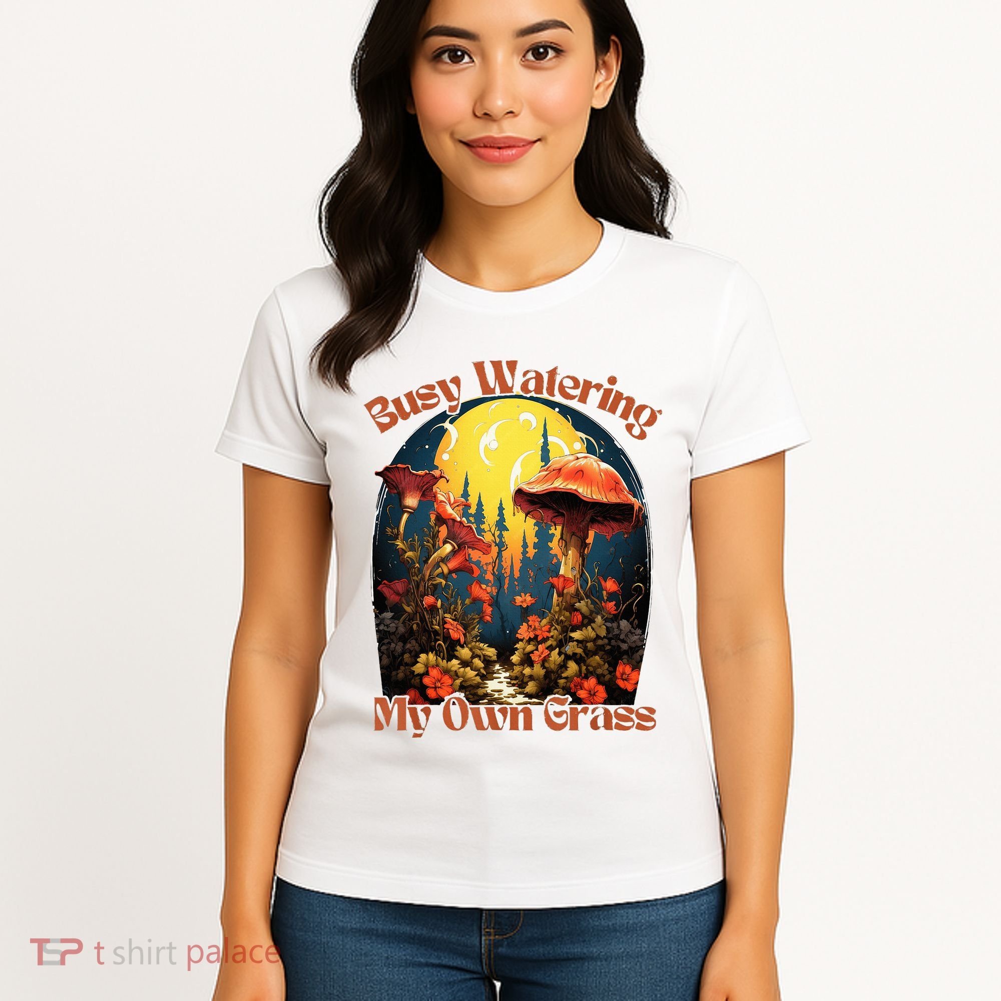 Busy Watering My Own Grass Mind Your Own Self Grow Business Women's T-Shirt