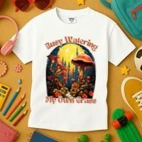 Busy Watering My Own Grass Mind Your Own Self Grow Business Kids T-Shirt thumb 3