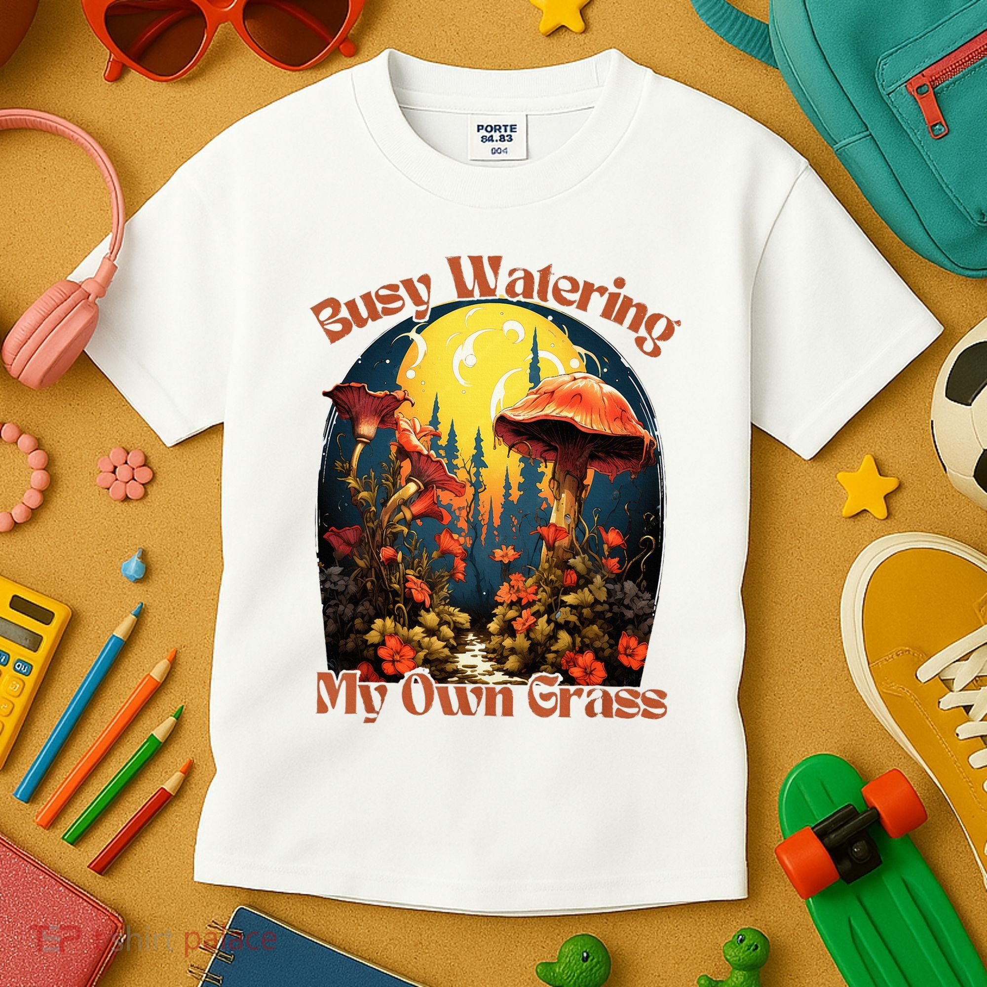 Busy Watering My Own Grass Mind Your Own Self Grow Business Kids T-Shirt
