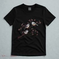 Bird Watching Nature Animal Vintage Blossom Chickadee T-Shirt thumb 5