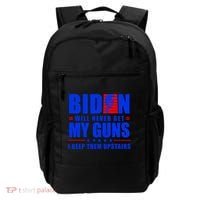 Biden Will Never Take My Guns Away I Keep Them Upstairs Backpack thumb 0