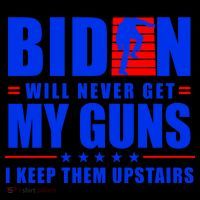 Biden Will Never Take My Guns Away I Keep Them Upstairs Coaster thumb 2