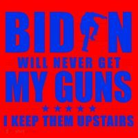 Biden Will Never Take My Guns Away I Keep Them Upstairs Santa Hat thumb 1