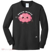 Brain Waves Neurology Surgical Technologist Scrub Tech Kids Long Sleeve Shirt thumb 0