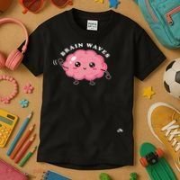 Brain Waves Neurology Surgical Technologist Scrub Tech Kids T-Shirt thumb 3