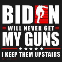 Biden Will Never Get My Guns I Keep Them Upstairs Funny Backpack thumb 2