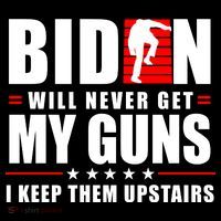 Biden Will Never Get My Guns I Keep Them Upstairs Funny Coaster thumb 2