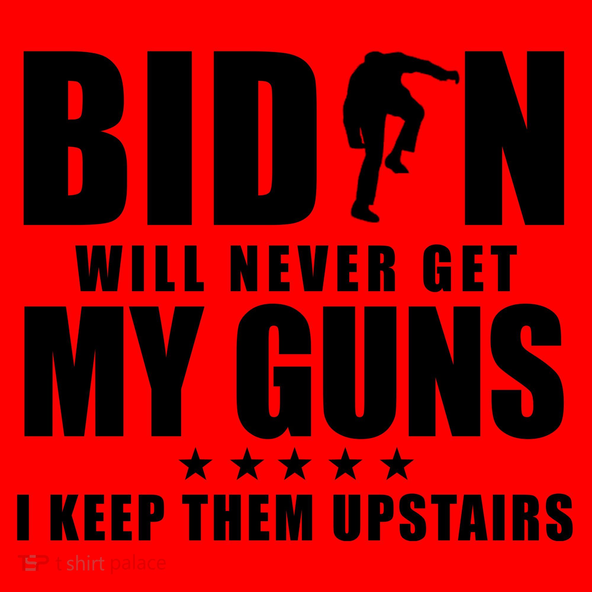 Biden Will Never Get My Guns I Keep Them Upstairs Funny Santa Hat