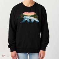 Bear Wildlife Nature River National Park Sunset  Women's Sweatshirt thumb 0