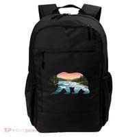 Bear Wildlife Nature River National Park Sunset  Backpack thumb 0
