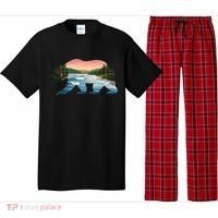 Bear Wildlife Nature River National Park Sunset  Pajama Set thumb 0