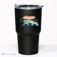 Bear Wildlife Nature River National Park Sunset  Tumbler thumb 0