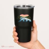 Bear Wildlife Nature River National Park Sunset  Tumbler thumb 2