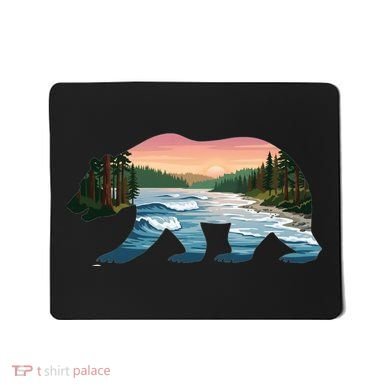 Bear Wildlife Nature River National Park Sunset  Mousepad
