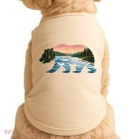 Bear Wildlife Nature River National Park Sunset  Doggie Tank thumb 0