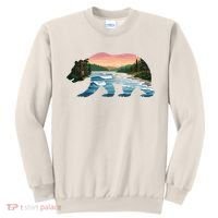 Bear Wildlife Nature River National Park Sunset  Sweatshirt thumb 0