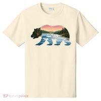 Bear Wildlife Nature River National Park Sunset  T-Shirt thumb 0