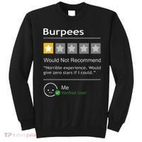 Burpees Would Not Recommend Men Women Gift Funny Workout Sweatshirt thumb 0