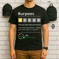 Burpees Would Not Recommend Men Women Gift Funny Workout T-Shirt thumb 6