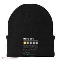 Burpees Would Not Recommend Men Women Gift Funny Workout Beanie thumb 0