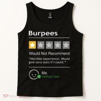 Burpees Would Not Recommend Men Women Gift Funny Workout Tank Top thumb 2