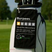 Burpees Would Not Recommend Men Women Gift Funny Workout Golf Towel thumb 2