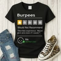 Burpees Would Not Recommend Men Women Gift Funny Workout Women's T-Shirt thumb 3