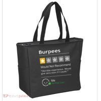 Burpees Would Not Recommend Men Women Gift Funny Workout Tote Bag thumb 2
