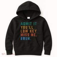 Bruh We Out Teacher - Admit It Youll Low Key Miss Me Bruh Kids Hoodie thumb 0