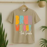 Bruh We Out 3rd Grade Last Day Of School Teacher Student T-Shirt thumb 2