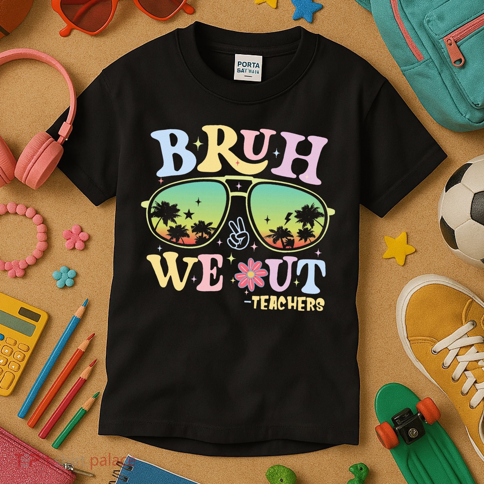 Bruh We Out Teachers Kids T-Shirt