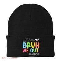 Bruh We Out Kindergarten End Of School Year Summer Break Beanie thumb 0