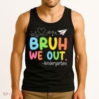 Bruh We Out Kindergarten End Of School Year Summer Break Tank Top thumb 3