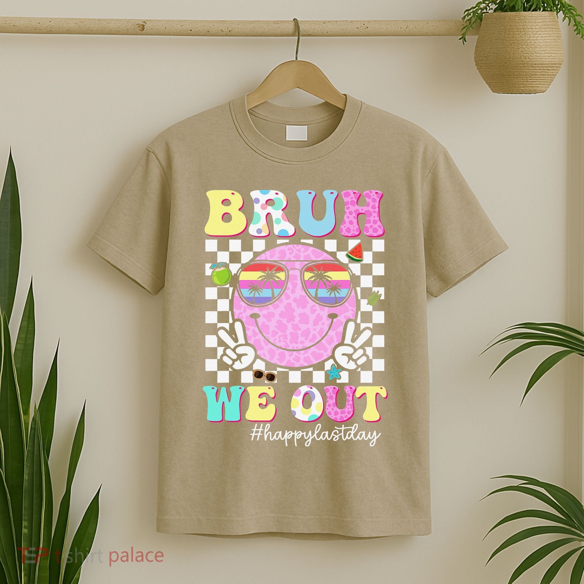 Bruh We Out Happy Last Day Of School Teacher Girl Summer T-Shirt