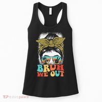 Bruh We Out Coquette Bow Happy Last Day Of School Summer Women's Tank Top thumb 0