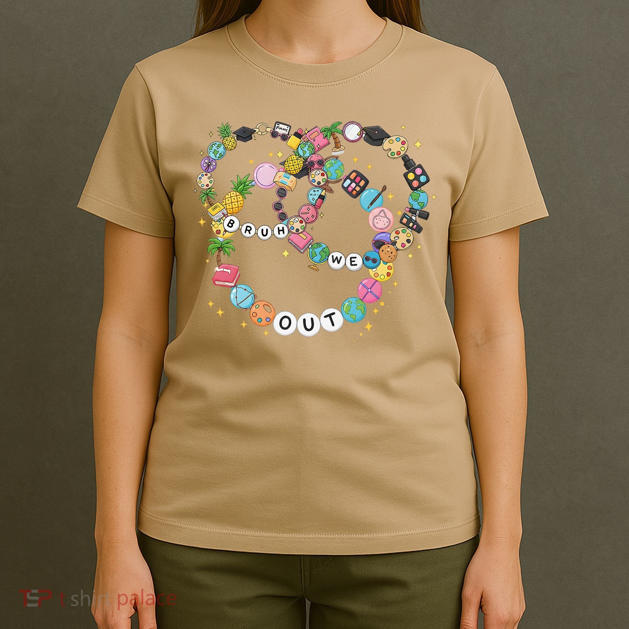 Bruh We Out Bracelet Last Day Of School Summer Teacher T-Shirt