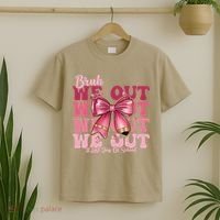 Bruh We Out Happy Last Day Of School Coquette Bow Summer T-Shirt thumb 2