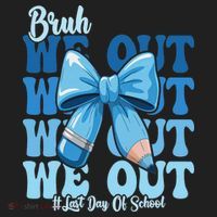 Bruh We Out Coquette Bow Happy Last Day Of School Beanie thumb 2