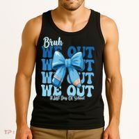 Bruh We Out Coquette Bow Happy Last Day Of School Tank Top thumb 3