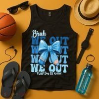 Bruh We Out Coquette Bow Happy Last Day Of School Tank Top thumb 4