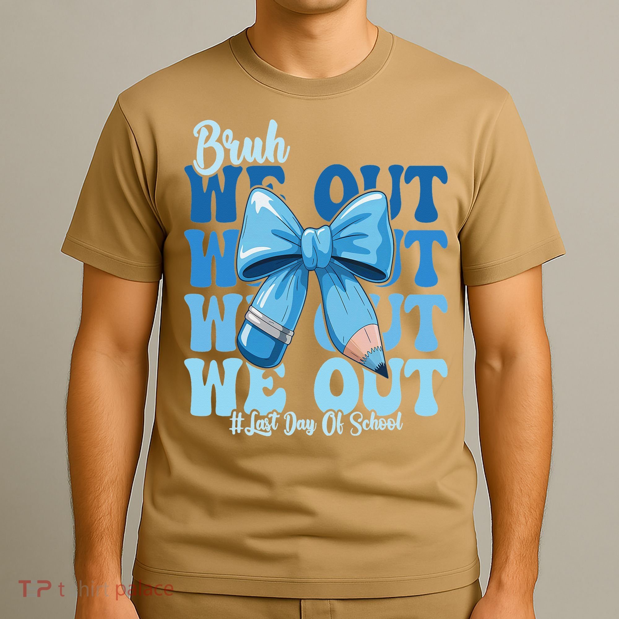 Bruh We Out Coquette Bow Happy Last Day Of School T-Shirt