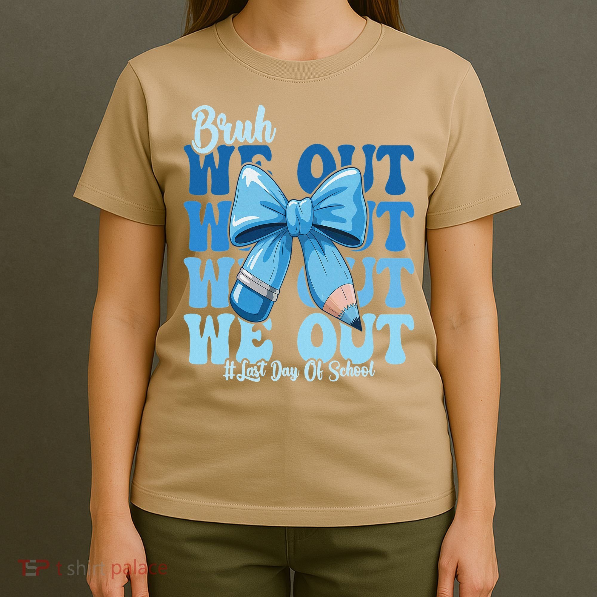 Bruh We Out Coquette Bow Happy Last Day Of School T-Shirt