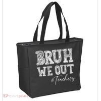 Bruh We Out Teachers Graduation Summer Tote Bag thumb 2