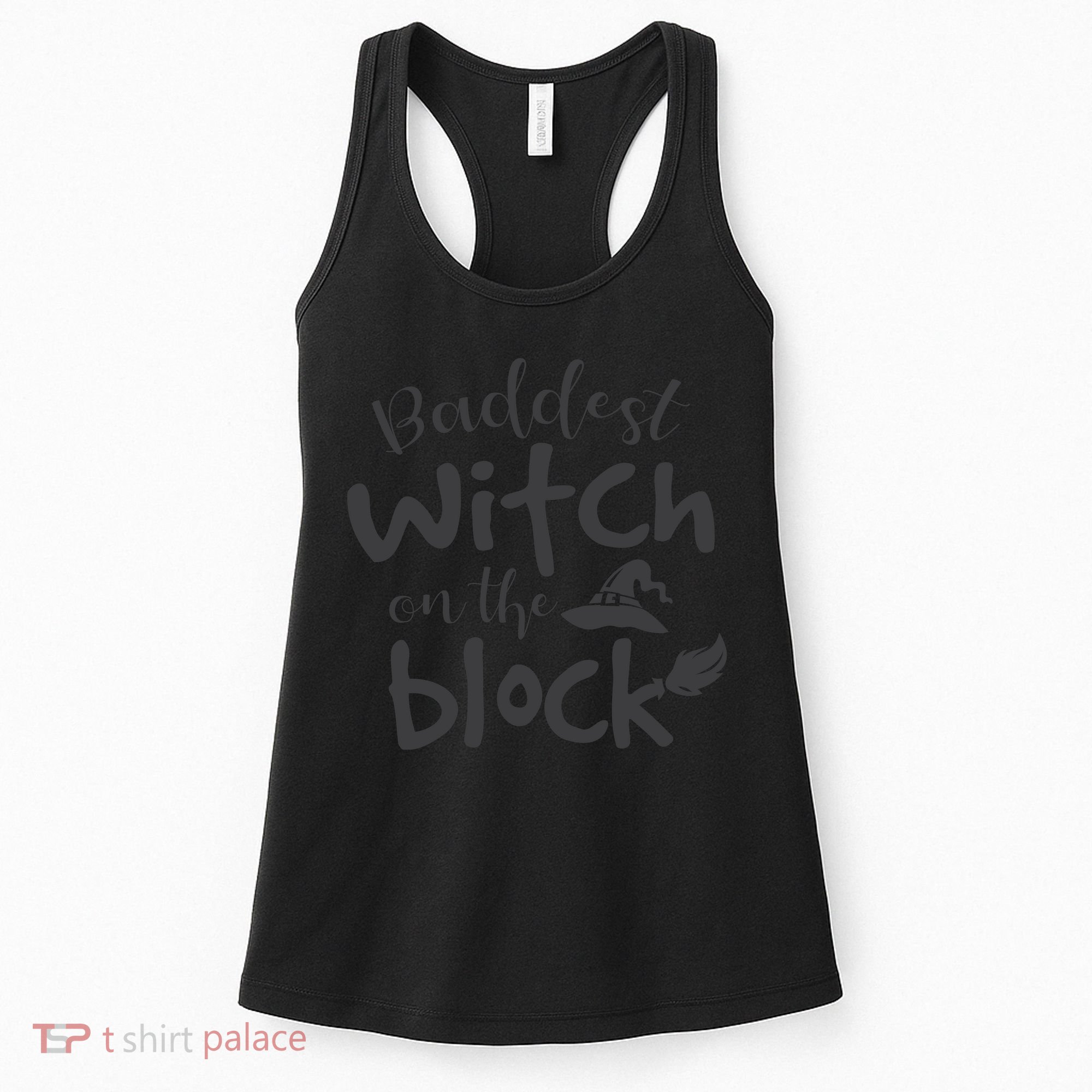 Baddest Witch On The Block Halloween Quote Women's Tank Top