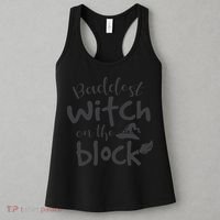 Baddest Witch On The Block Halloween Quote Women's Tank Top thumb 3
