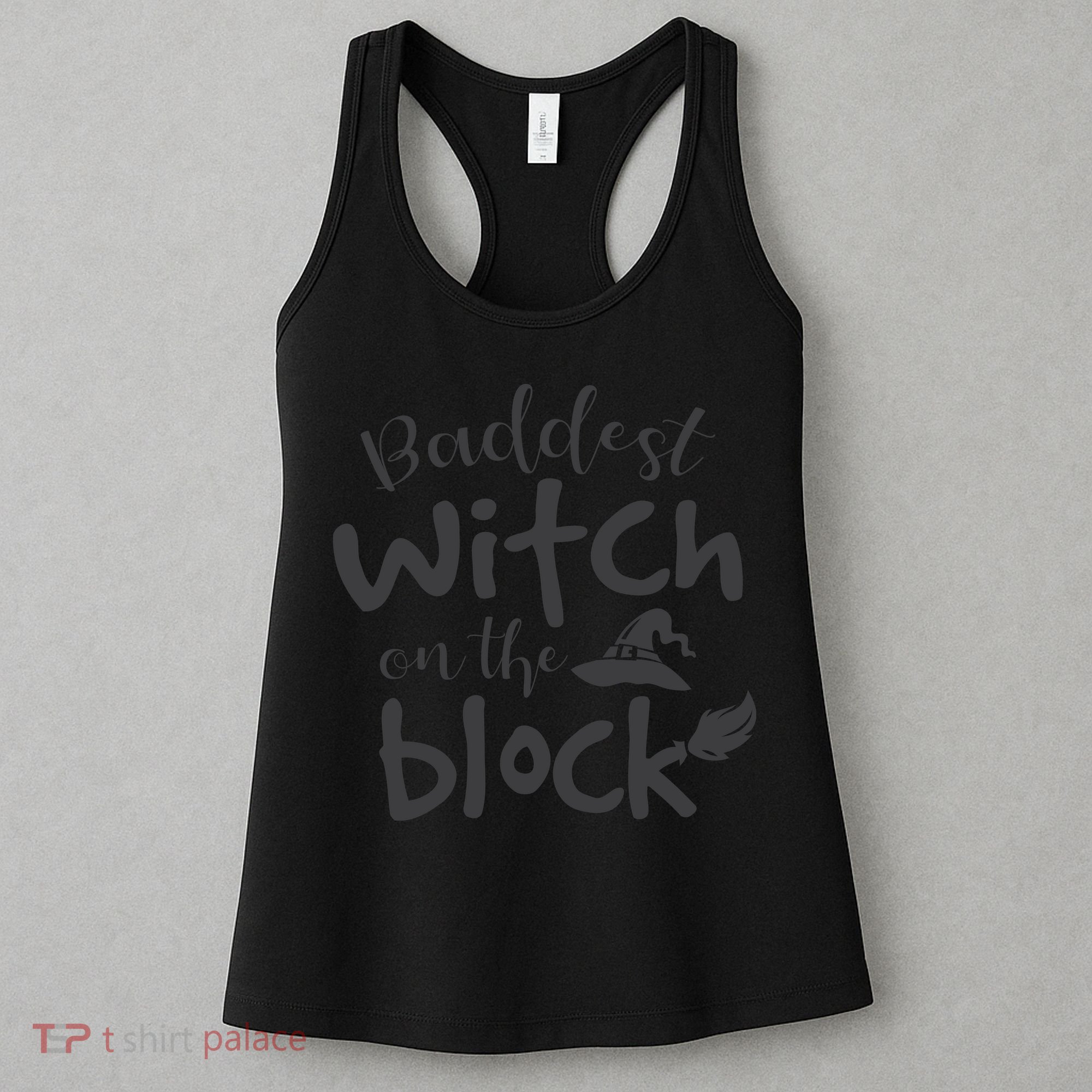 Baddest Witch On The Block Halloween Quote Women's Tank Top