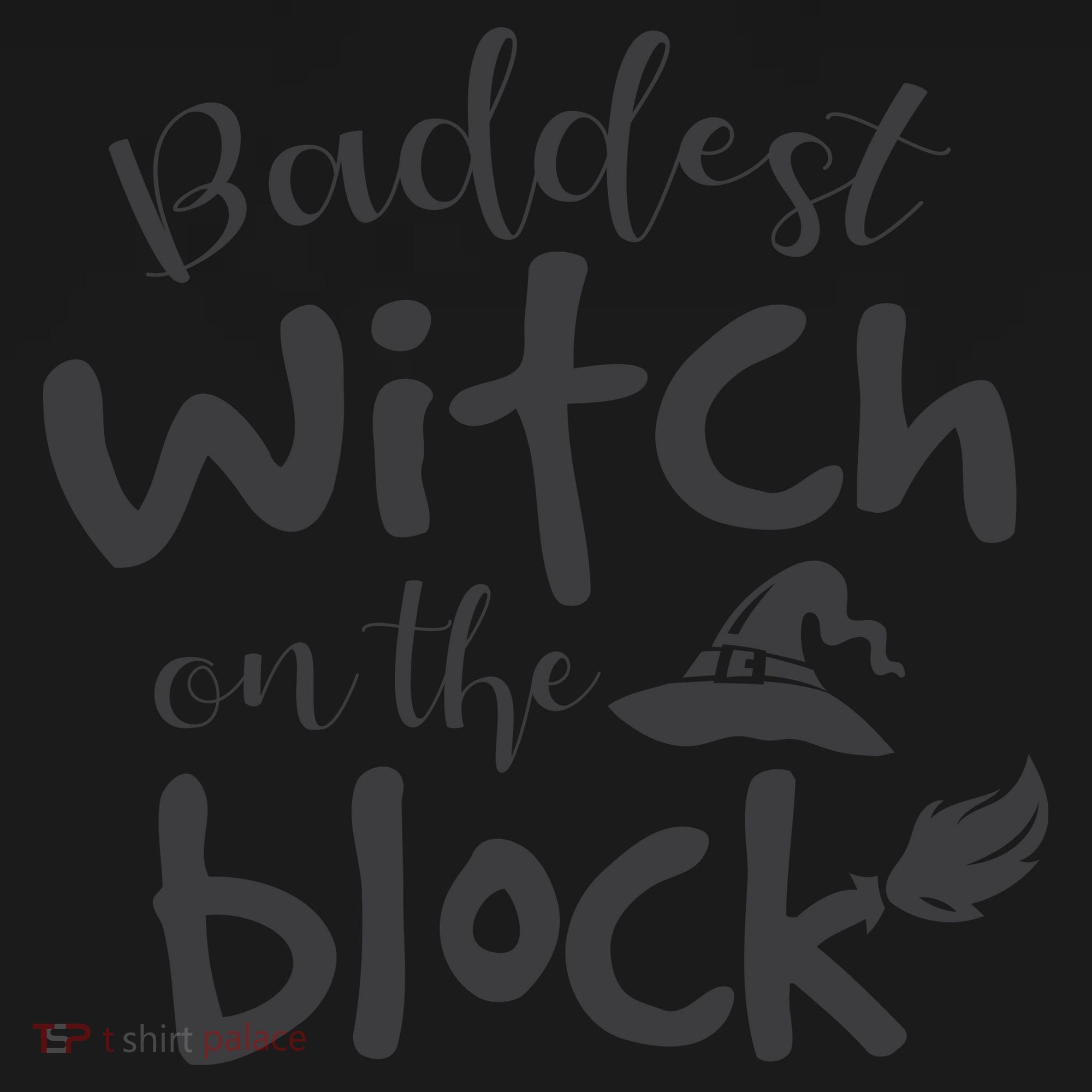 Baddest Witch On The Block Halloween Quote Women's Long Sleeve Shirt