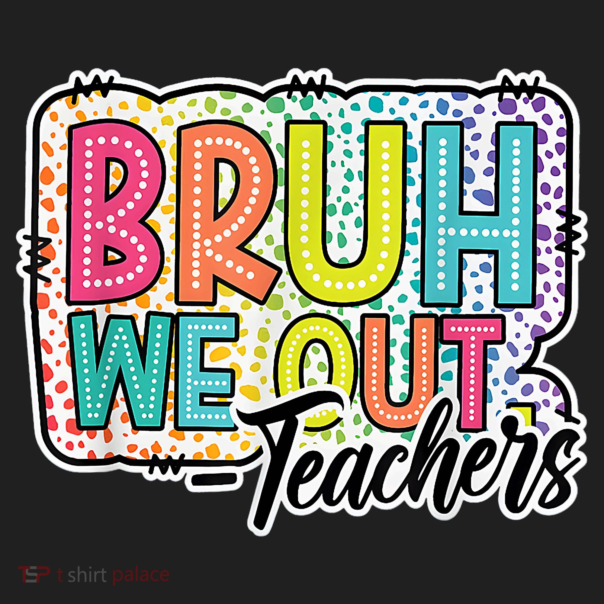 Bruh We Out Teachers Cute End Of School Year Summer Groovy Women's Sweatshirt