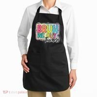 Bruh We Out Teachers Cute End Of School Year Summer Groovy Apron thumb 2