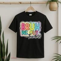 Bruh We Out Teachers Cute End Of School Year Summer Groovy T-Shirt thumb 2